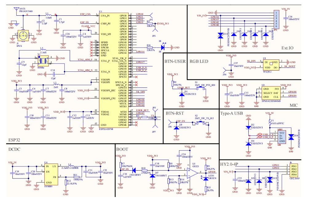 Schematic - M5Stack K125 Development Board